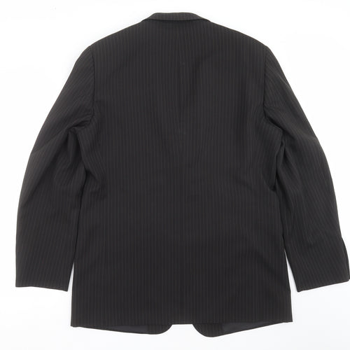 Taylor & Wright Mens Black Striped  Jacket Suit Jacket Size 42