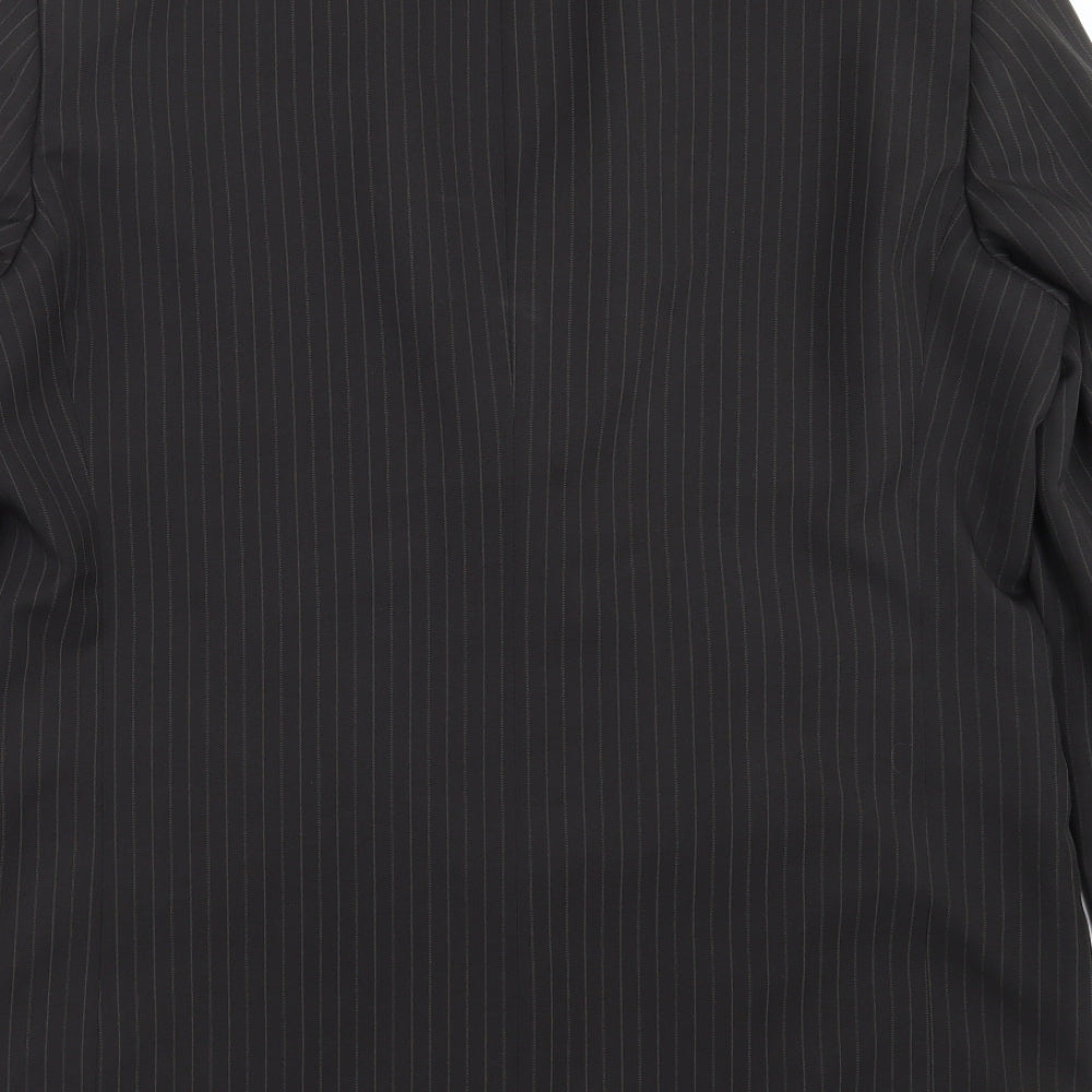 Taylor & Wright Mens Black Striped  Jacket Suit Jacket Size 42