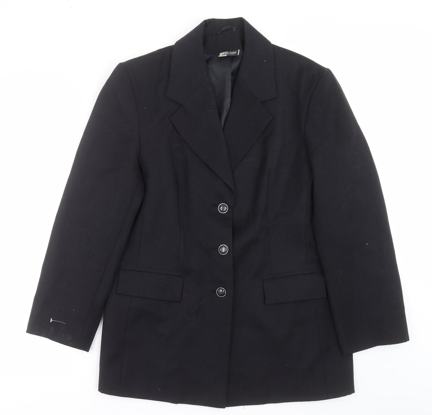 Additions Womens Black   Jacket Suit Jacket Size 16