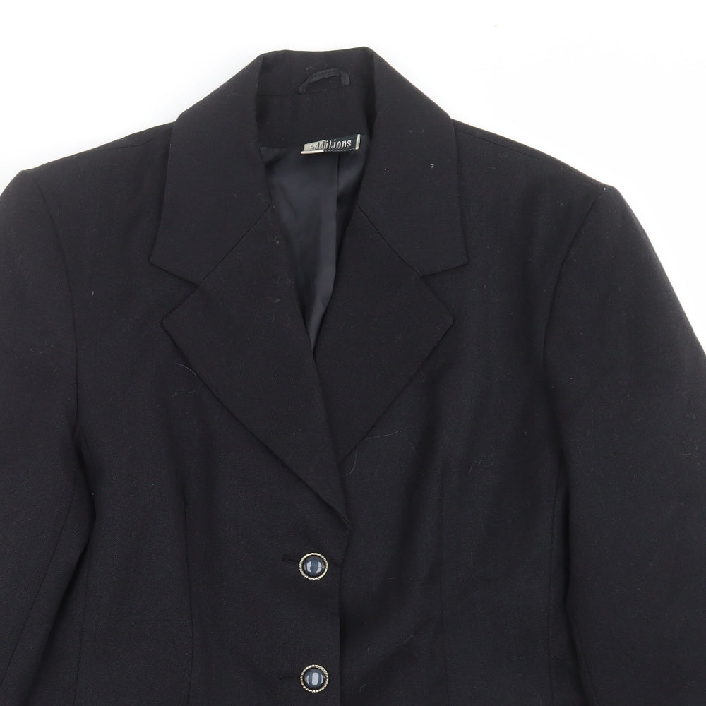 Additions Womens Black   Jacket Suit Jacket Size 16