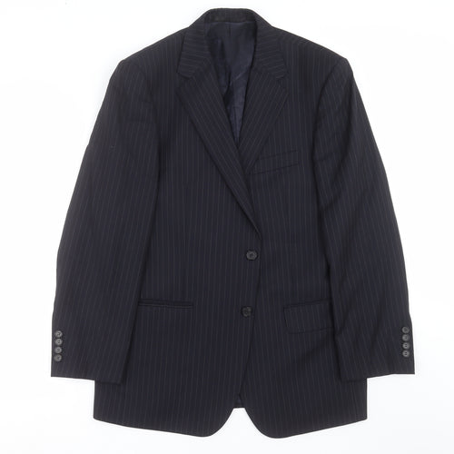 Marks and Spencer Mens Blue Striped  Jacket Suit Jacket Size 40