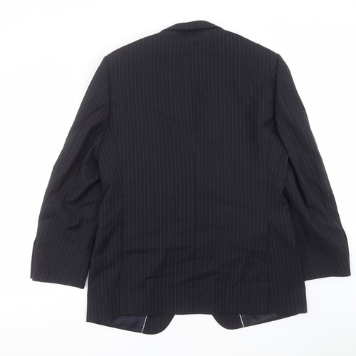 Marks and Spencer Mens Blue Striped  Jacket Suit Jacket Size 40