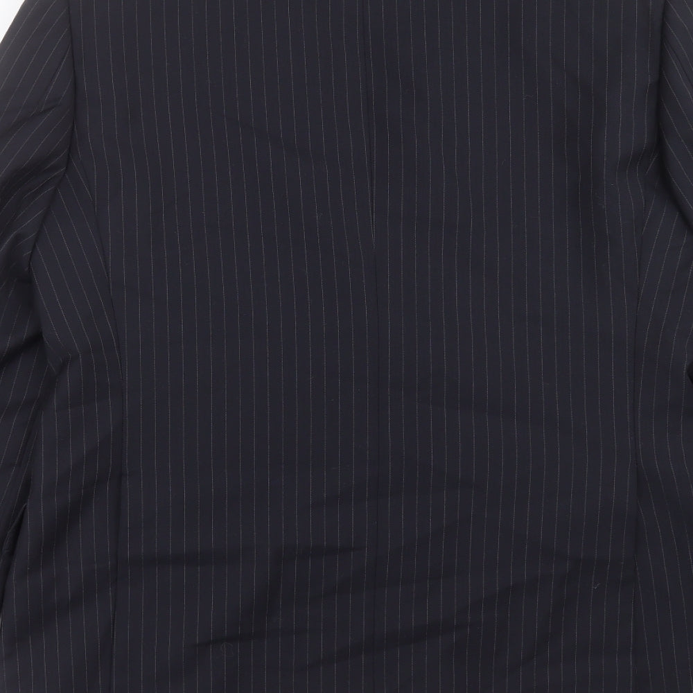 Marks and Spencer Mens Blue Striped  Jacket Suit Jacket Size 40