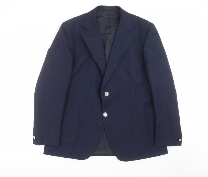 John Collier Mens Blue   Jacket Suit Jacket Size 44
