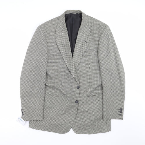 C&A Mens Beige Houndstooth  Jacket Suit Jacket Size 40