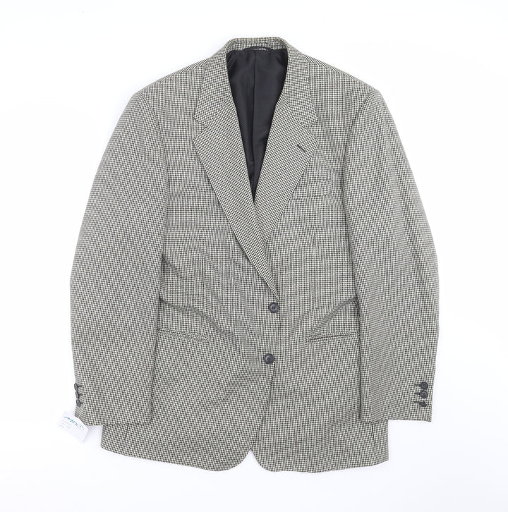 C&A Mens Beige Houndstooth Jacket Suit Jacket Size 40