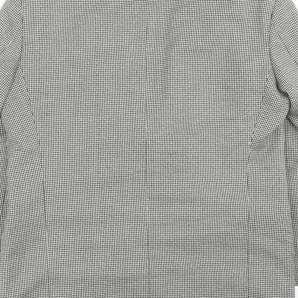 C&A Mens Beige Houndstooth  Jacket Suit Jacket Size 40