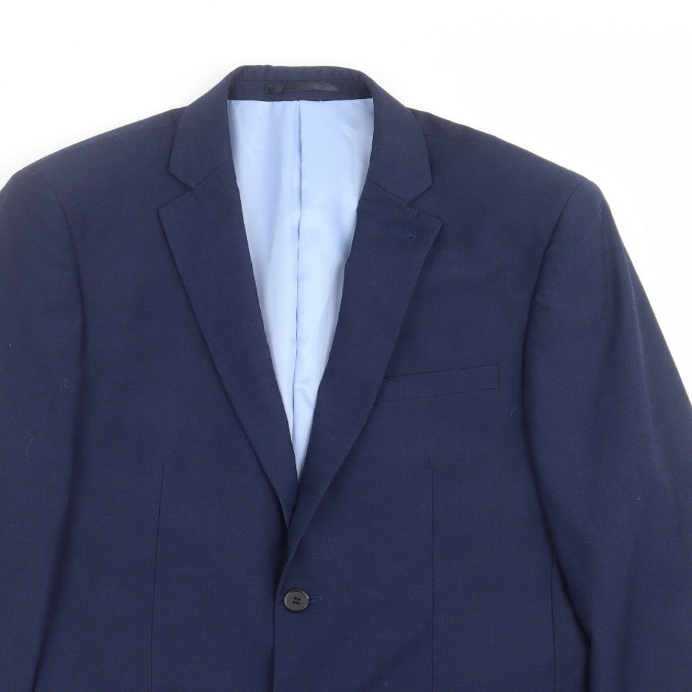 Dobell Mens Blue   Jacket Suit Jacket Size 40