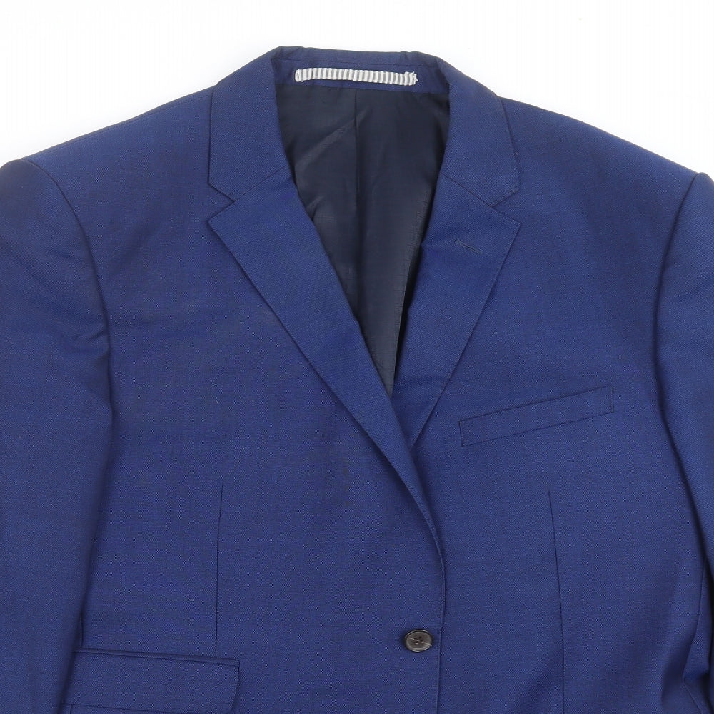 Marks and Spencer Mens Blue   Jacket Suit Jacket Size 44  - Tailored fit