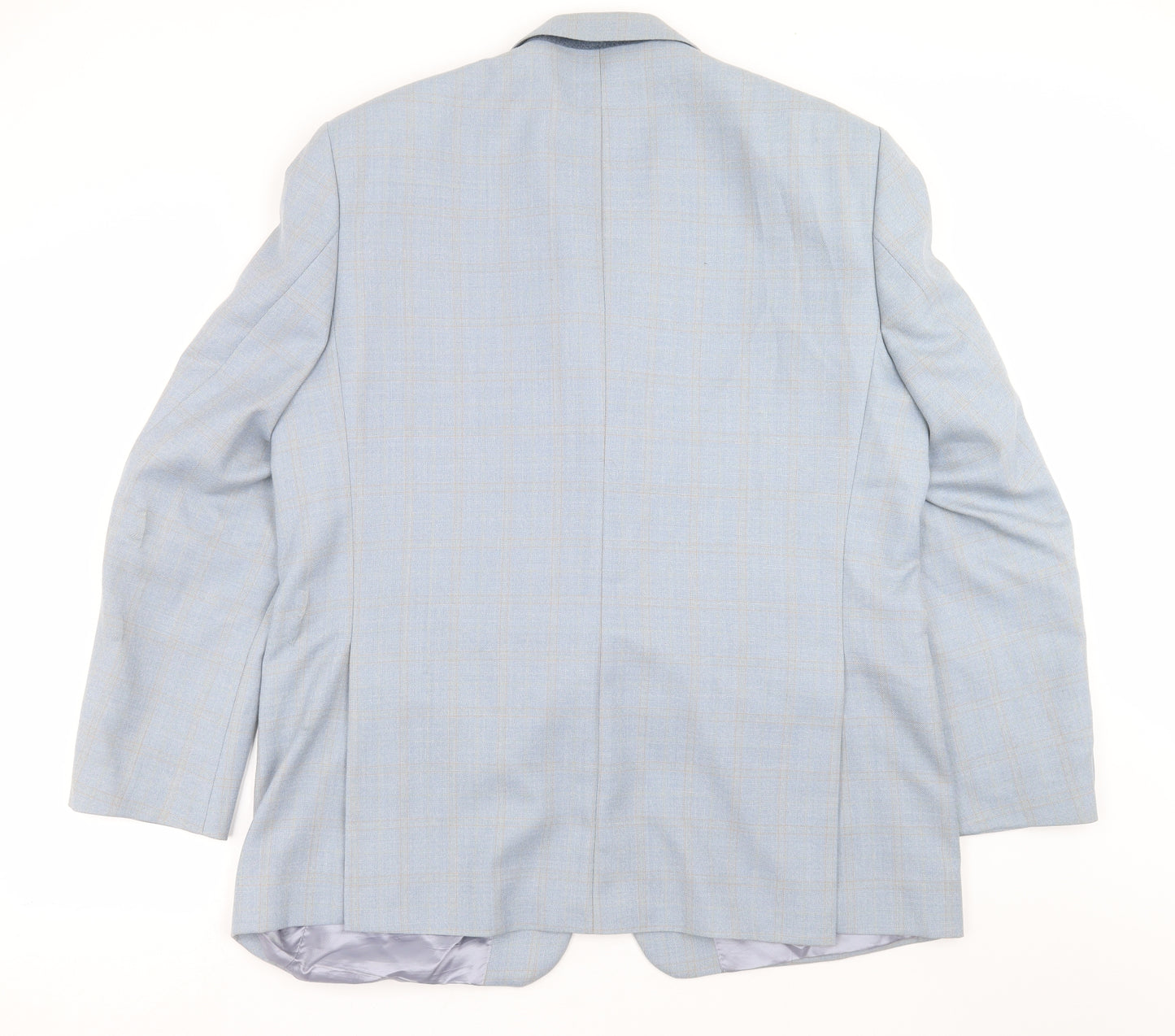 Brook Taverner Mens Blue Check  Jacket Suit Jacket Size 44