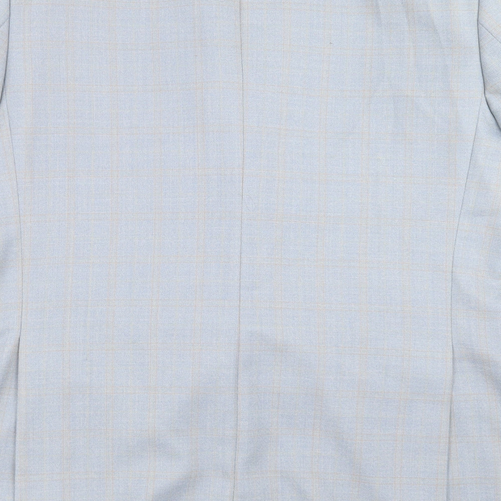 Brook Taverner Mens Blue Check  Jacket Suit Jacket Size 44