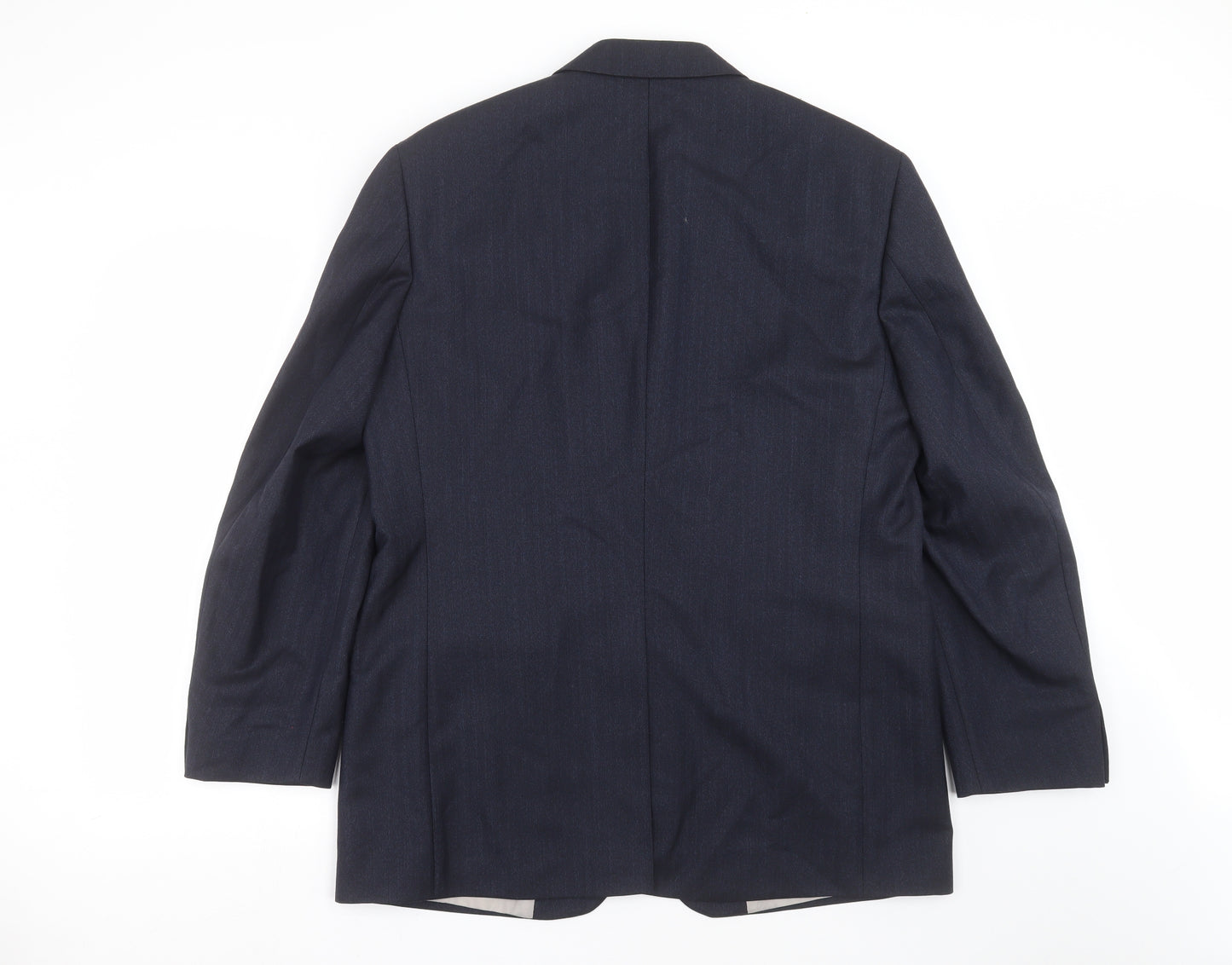 Impressions Perfect Mens Blue Herringbone  Jacket Suit Jacket Size 42