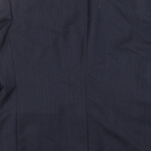 Impressions Perfect Mens Blue Herringbone  Jacket Suit Jacket Size 42