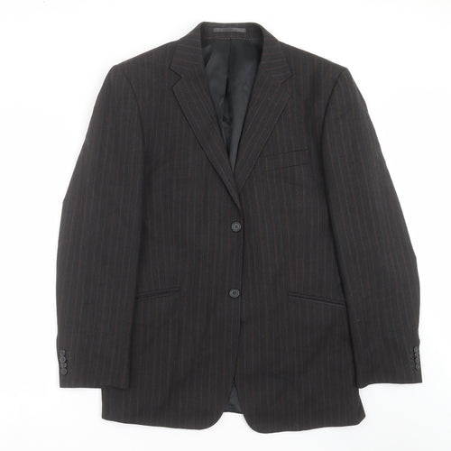 F&F Mens Grey Striped  Jacket Suit Jacket Size 42