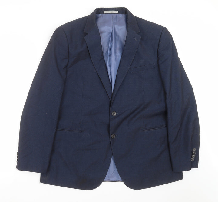 Burton Mens Blue   Jacket Suit Jacket Size 46  - Tailored fit