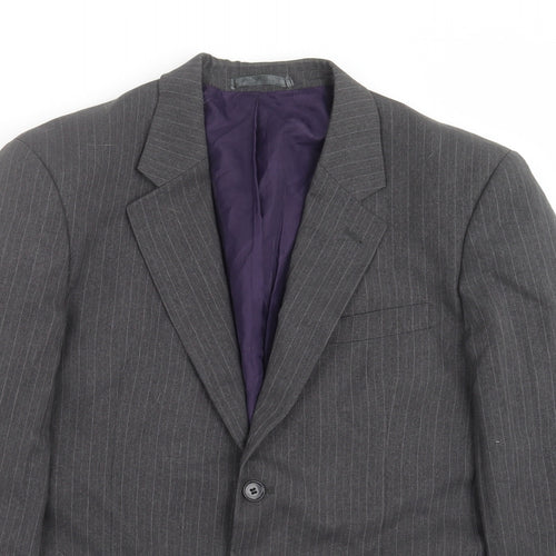 Taylor & Wright Mens Grey Striped  Jacket Suit Jacket Size 38