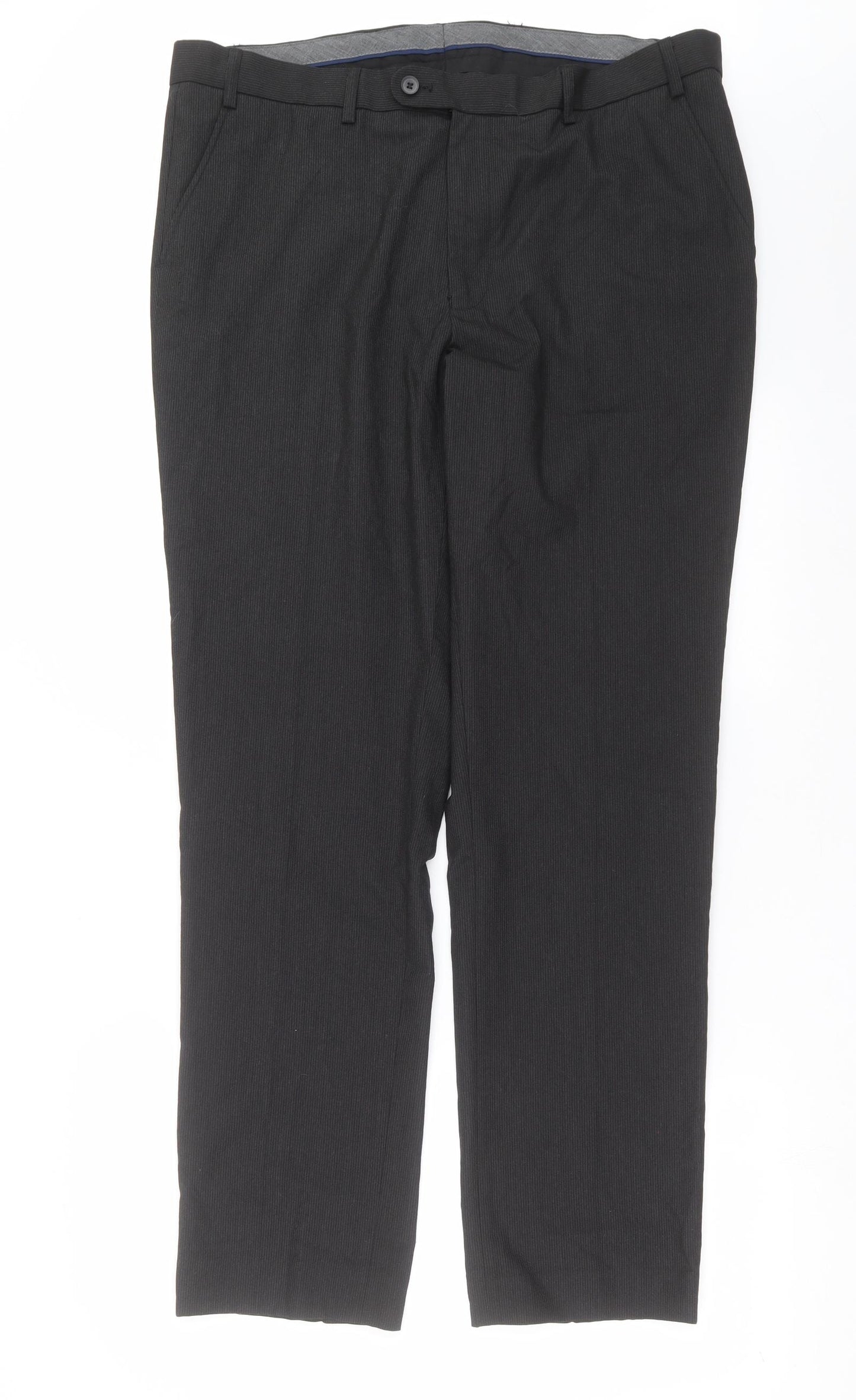Taylor & Wright Mens Black Striped  Trousers  Size 38 in L32 in