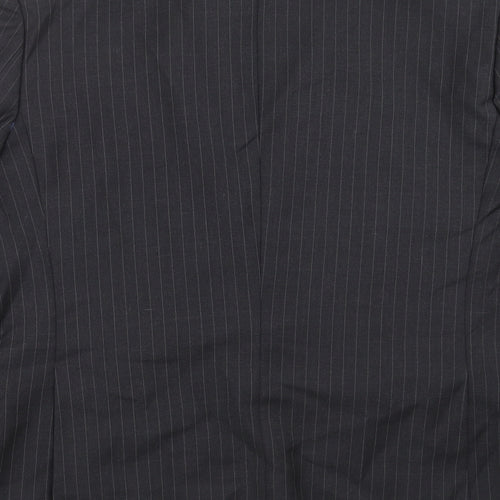 Charlton Gray Mens Grey Striped  Jacket Suit Jacket Size 46