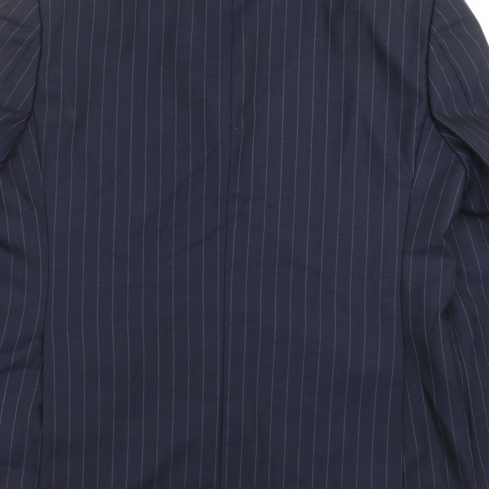 Charles Tyrwhitt Mens Blue Striped  Jacket Suit Jacket Size 44