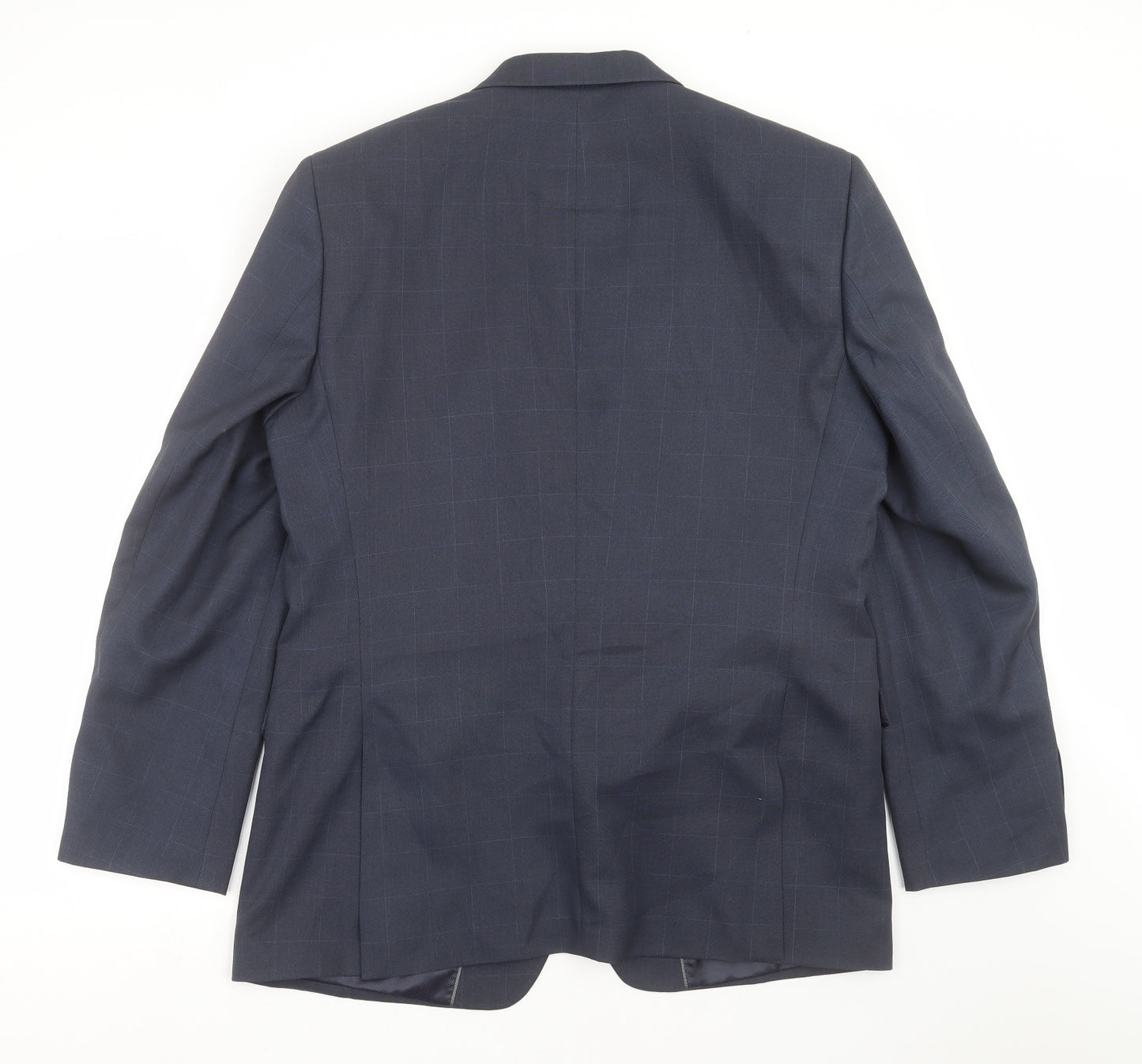 F&F Mens Blue Check  Jacket Suit Jacket Size 44