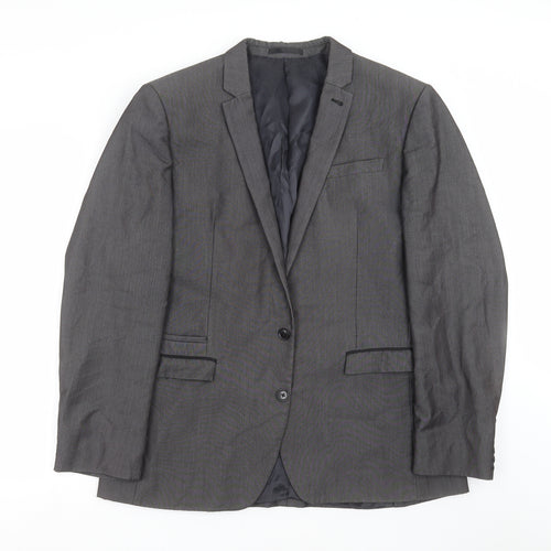 NEXT Mens Grey Striped  Jacket Suit Jacket Size 44