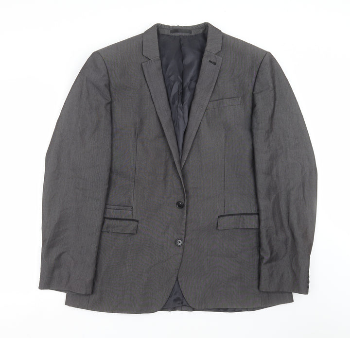 NEXT Mens Grey Striped Jacket Suit Jacket Size 44