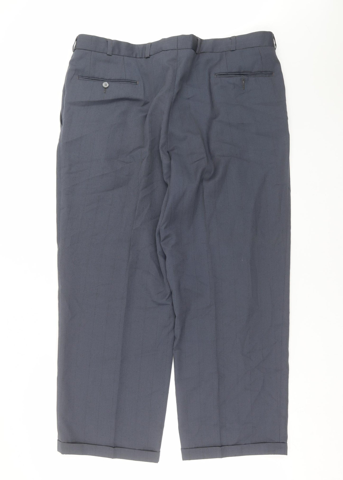 Preworn Mens Blue Striped  Trousers  Size 40 in L27 in