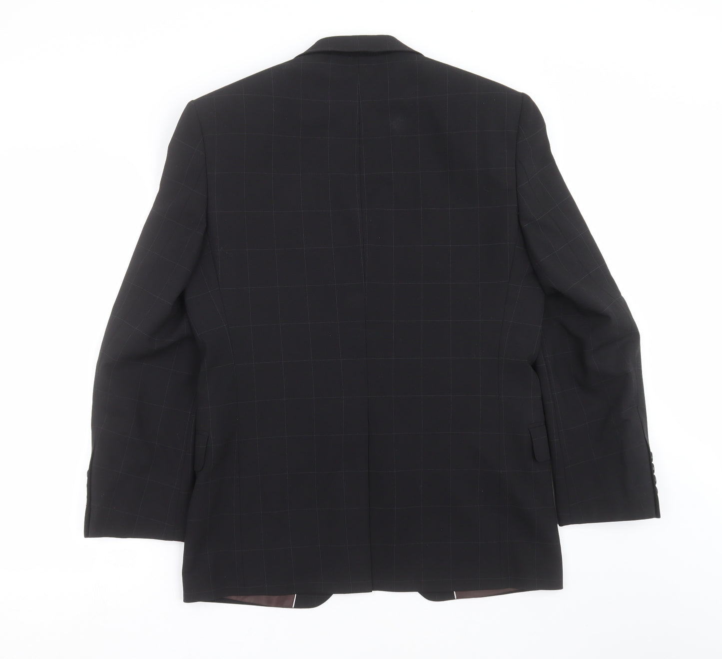 Marks and Spencer Mens Black Check  Jacket Suit Jacket Size 36