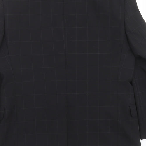 Marks and Spencer Mens Black Check  Jacket Suit Jacket Size 36