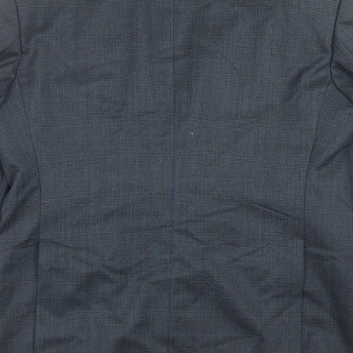 Konen Mens Blue Check  Jacket Suit Jacket Size 42