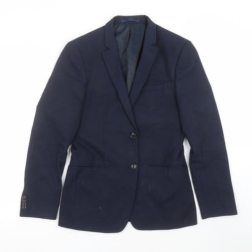Topman Mens Blue   Jacket Suit Jacket Size 38
