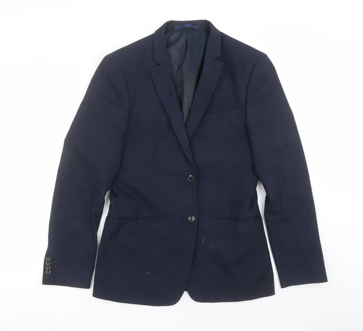Topman Mens Blue   Jacket Suit Jacket Size 38