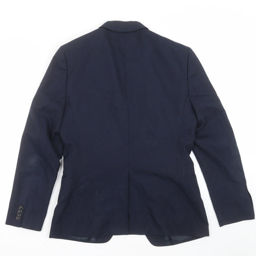 Topman Mens Blue   Jacket Suit Jacket Size 38