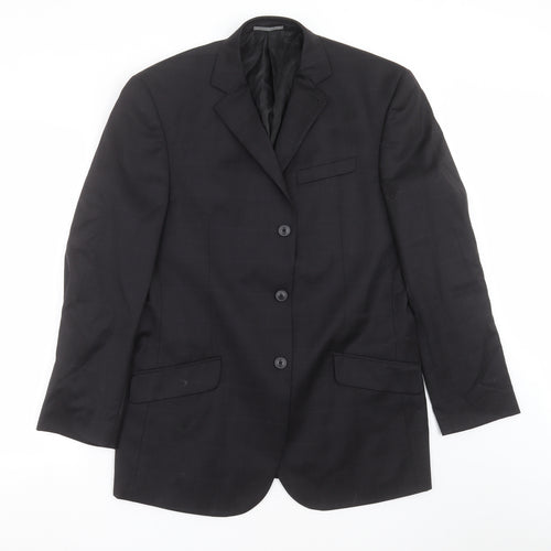NEXT Mens Black Check  Jacket Suit Jacket Size 40