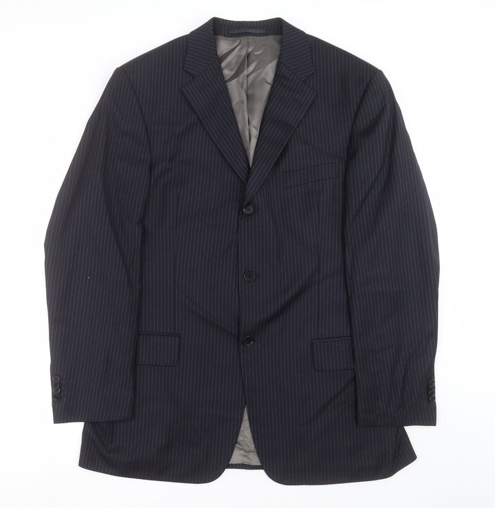 gianni palleti Mens Blue Striped Jacket Suit Jacket Size 44