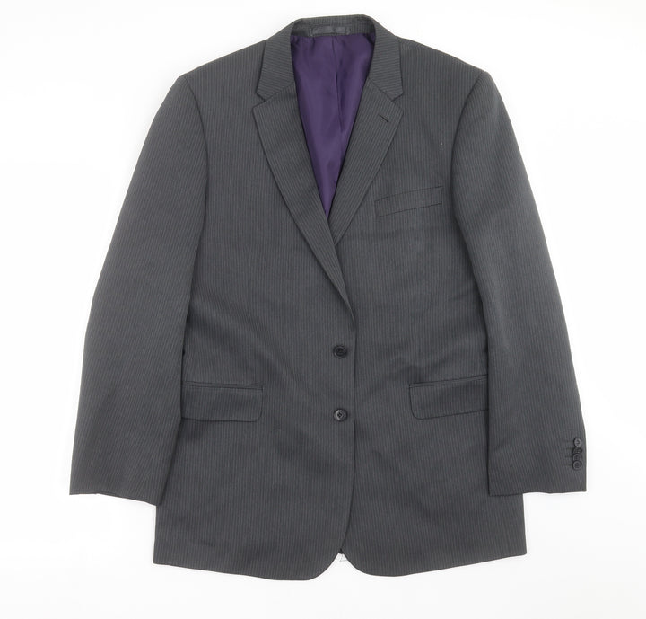 Taylor & Wright Mens Grey Striped  Jacket Suit Jacket Size 42