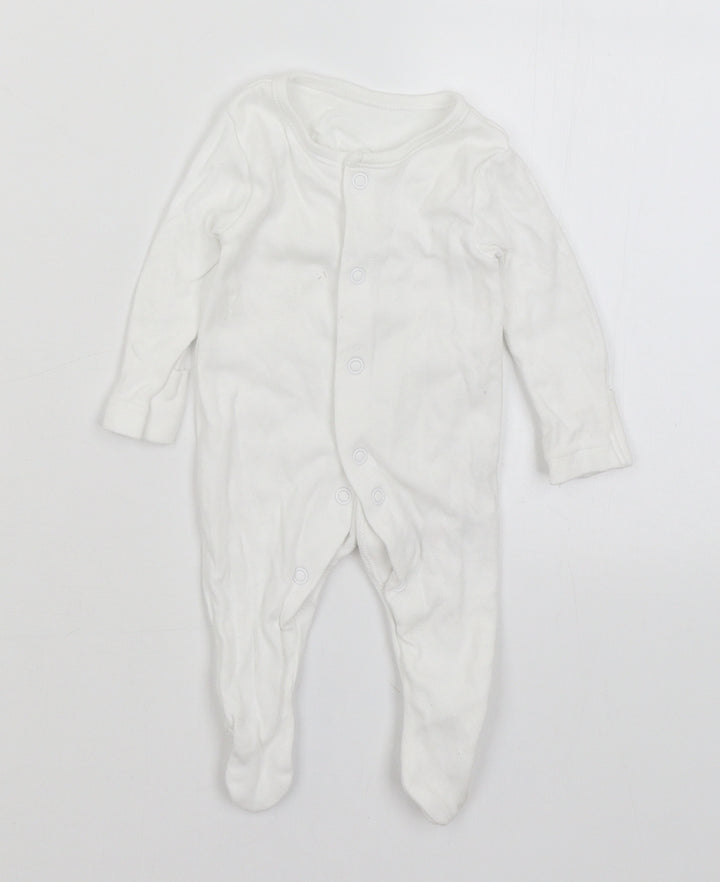 George Baby White   Babygrow One-Piece Size Newborn