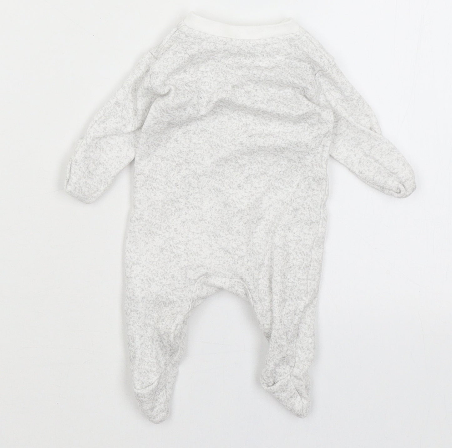 Primark Baby Grey   Babygrow One-Piece Size Newborn  - Happy