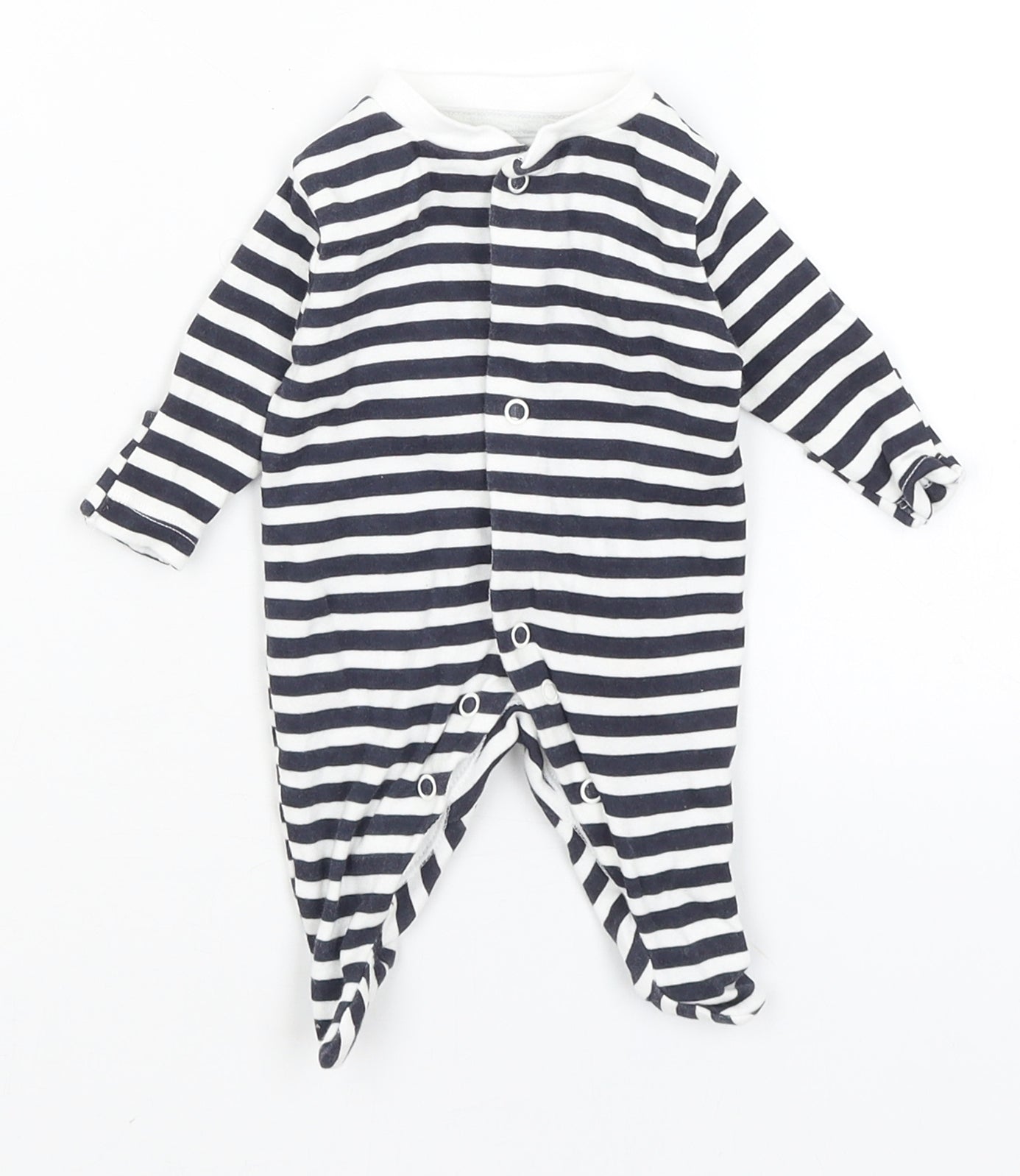 Primark Baby Blue Striped  Babygrow One-Piece Size Newborn