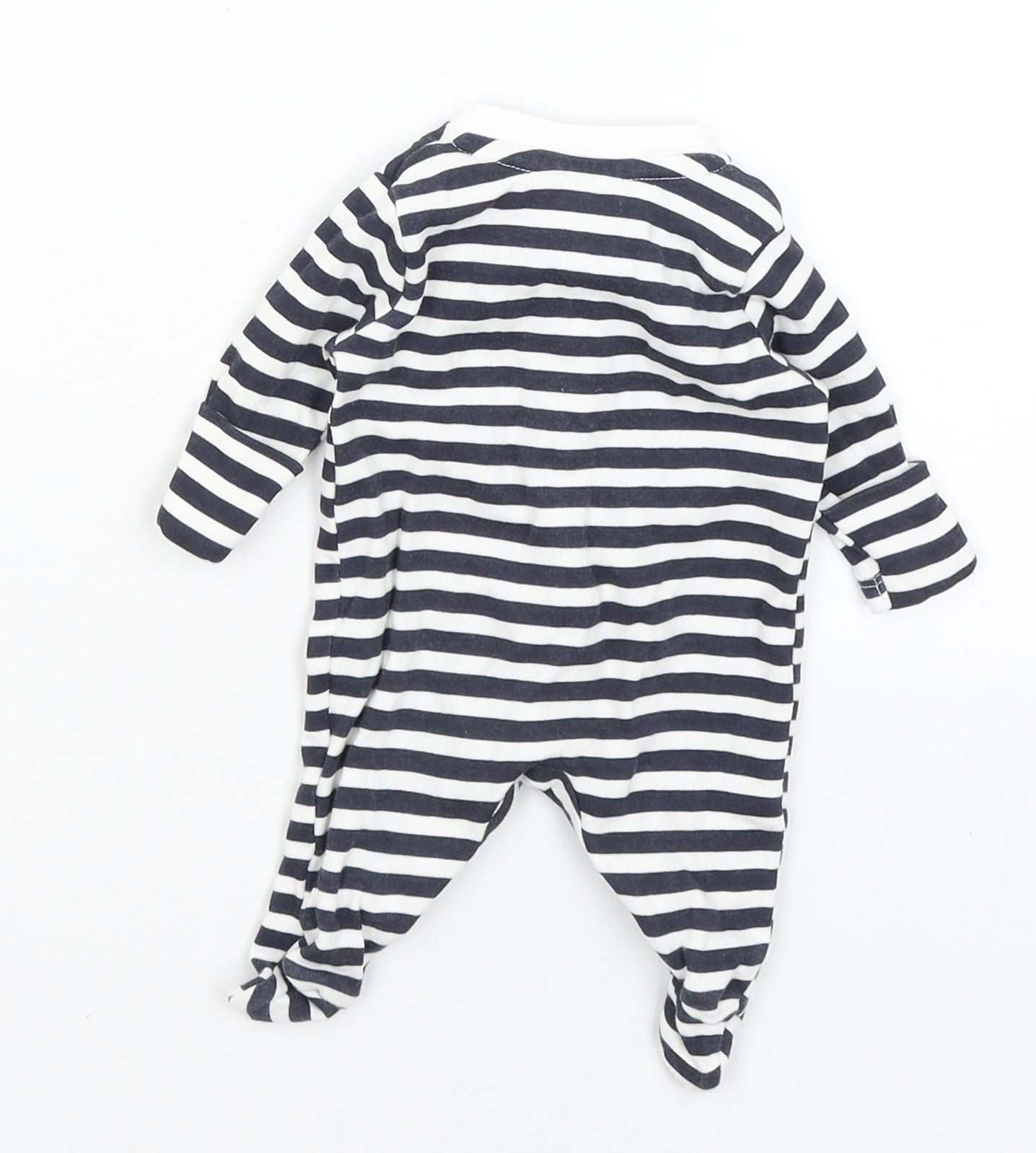 Primark Baby Blue Striped  Babygrow One-Piece Size Newborn