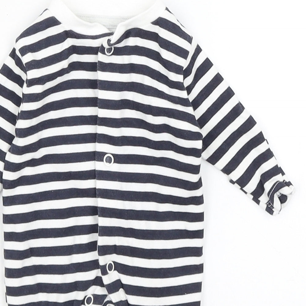 Primark Baby Blue Striped  Babygrow One-Piece Size Newborn