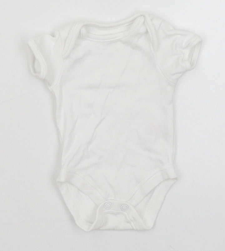 George Baby White   Romper One-Piece Size Newborn