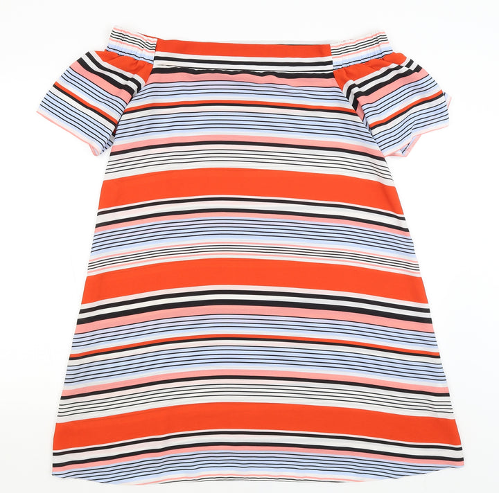 New Look Womens Blue Striped  A-Line  Size 12