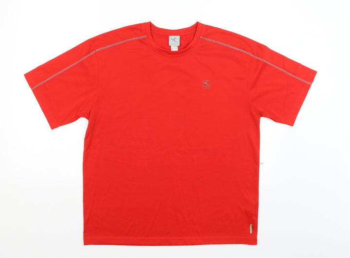 DOMYOS Mens Red Basic T-Shirt Size L