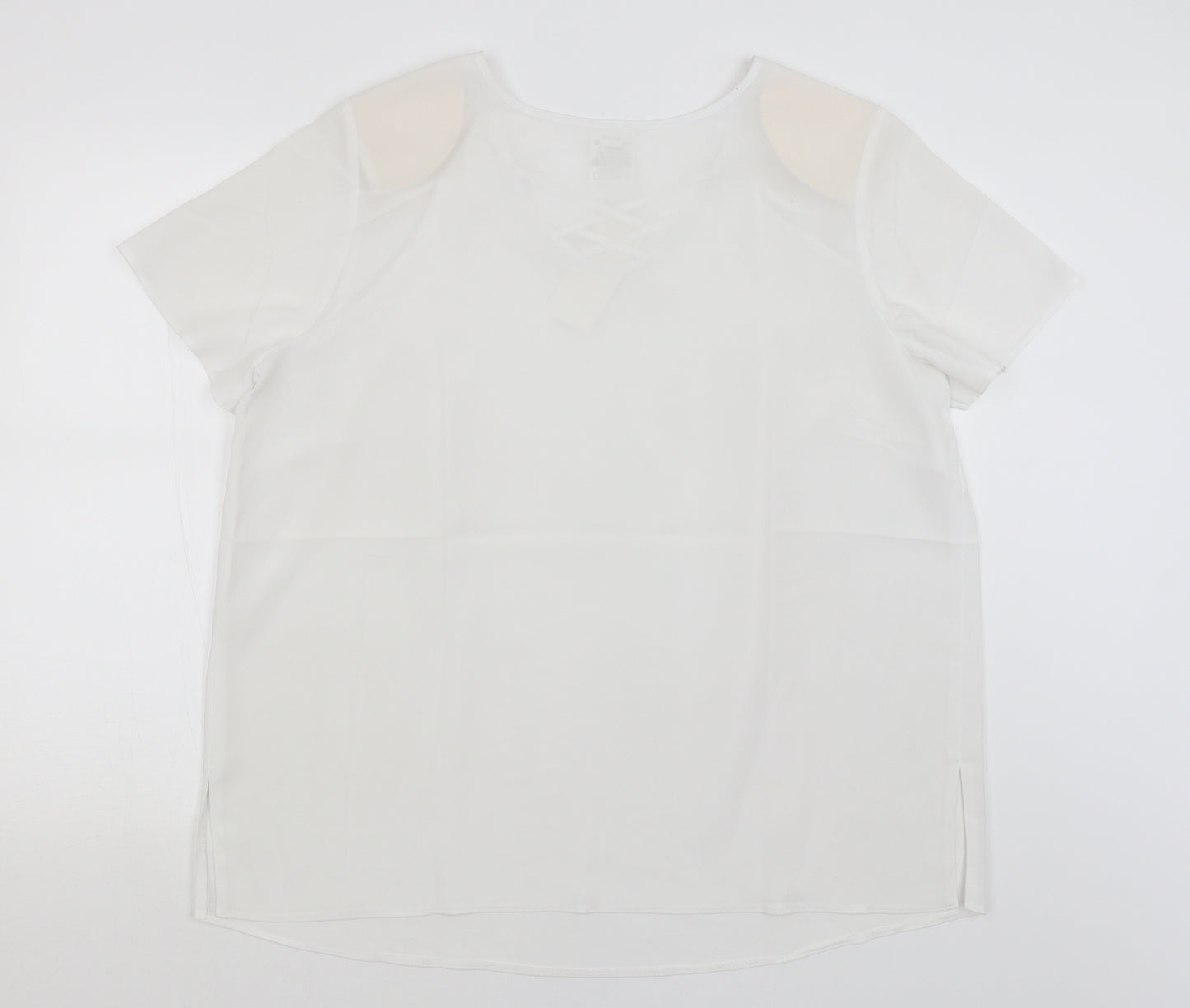 Classics Womens White   Basic T-Shirt Size 22