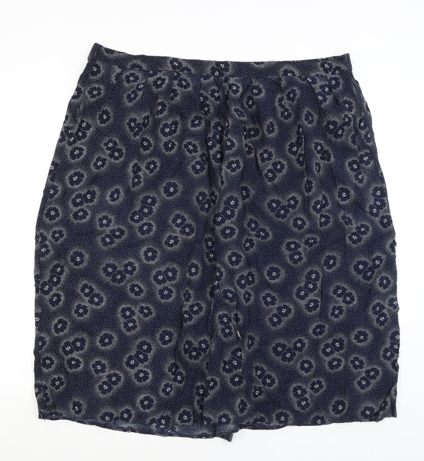 Berkertex Womens Blue Floral  A-Line Skirt Size 24