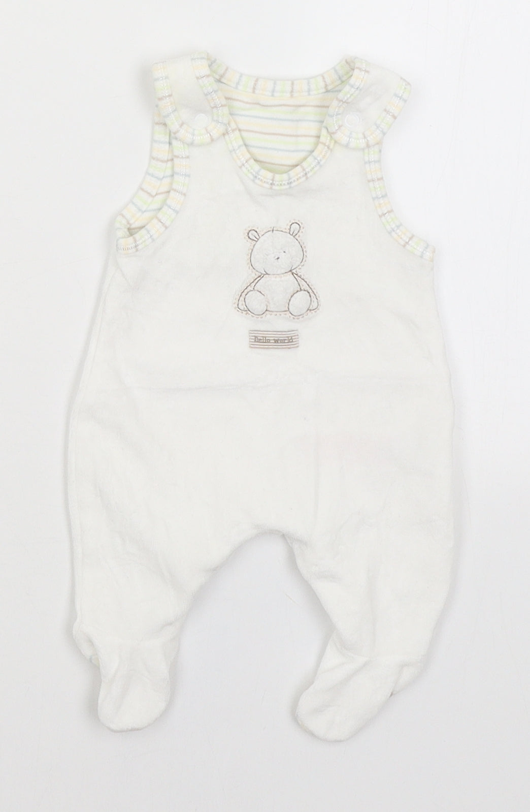 Mothercare Baby White   Romper One-Piece Size Newborn  - Hello World