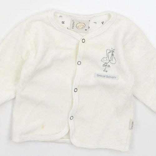 Fixoni Baby White   Cardigan Jumper Size 0-3 Months