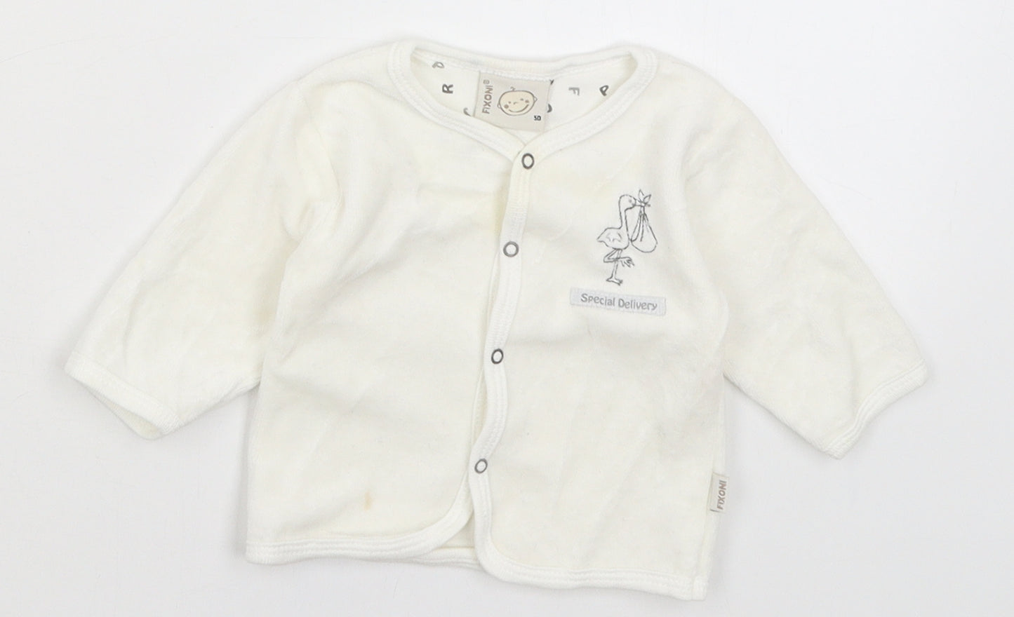 Fixoni Baby White   Cardigan Jumper Size 0-3 Months