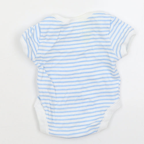 Tesco Baby Blue Striped  Romper One-Piece Size Newborn